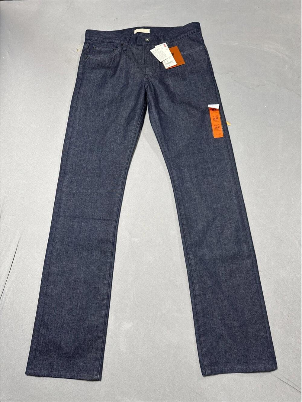 Uniqlo Jeans Slim Fit Men's 31x34 Windproof Blue Dark Wash Denim Casual